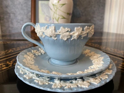 £14.99 • Buy Wedgewood Etruria Barlaston Embossed Queensware Cup, Saucer & Plate. Preowned. 