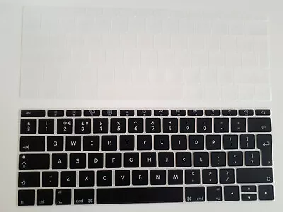 2x Clear & Black UK EU Keyboard Cover For Apple MacBook PRO 13 A1708 (Retina)  • £6.95