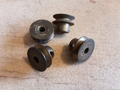 Meccano 4 X #23a 1/2  Pulley With Boss Pre War Base Stamped • £2.99