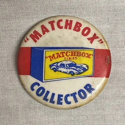 Vintage 1960s-70s MATCHBOX COLLECTOR Button Pin Back STORE PROMO ORIGINAL Lesney • $12