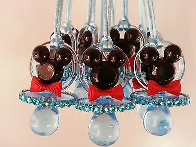 12 Mickey Mouse Pacifier Necklaces Baby Shower Game Favors Prizes Boy Decoration • $17.99