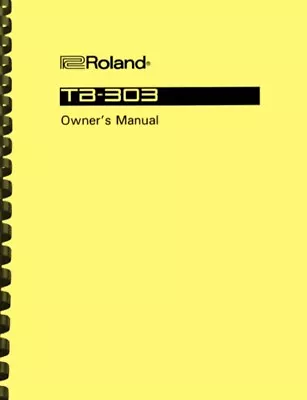 $19.95 • Buy Roland TB-303 Bass Line Synthesizer OWNER'S MANUAL