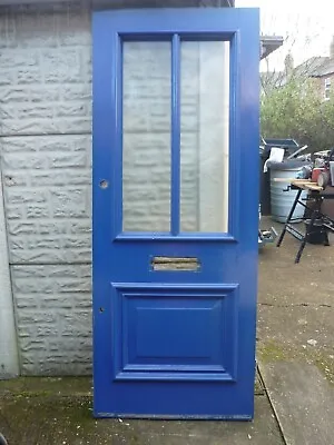 Reclaimed Victorian / Edwardian Glazed Front Door / 203 X 81 Cm • £350