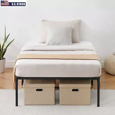 75  X 39  X 14  Twin Size Metal Bed Frame Sturdy Steel Platform Slat Support • $61.99