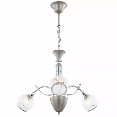 Globo Lighting Aila 3 Light Pendant Light Chrome Matt Nickel • £54.97