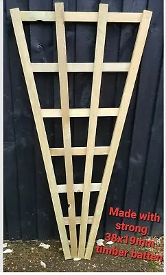 2 Huge Heavy Duty Fan Trellis Garden Treated Timber Plant Support 4ft X 2ft  • £50