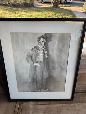 C. Butterfield VTG Original Art Painting Lithograph Clown Portrait Signed 22X27  • $130