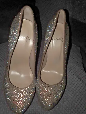 Lovely Ladies High Heel Shoes Size Uk 3 Fully Glitter Including The Soles Kandee • £10
