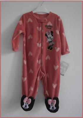 £11.99 • Buy Disney Baby Girls  Minnie Mouse Fleece Sleepsuit Character  Babygrow 6-9 Mth NEW