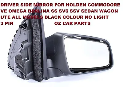 Driver Side Door Mirror For Ve Ss Sv6 Holden Commodore Ve Sedan Wagon Ute New • $109