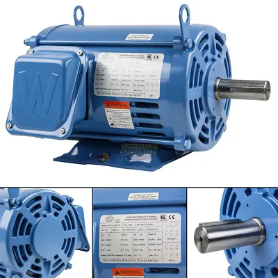 7.5 HP 3 Phase Electric Motor 1800 RPM 213T Frame ODP Open Drip Proof 230/460V • $649.95