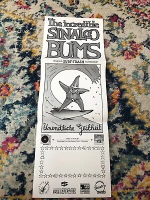 Vintage THE INCREDIBLE SINALCO BUMS Record Promo Poster Surf Rock Surfer 1996 • $15