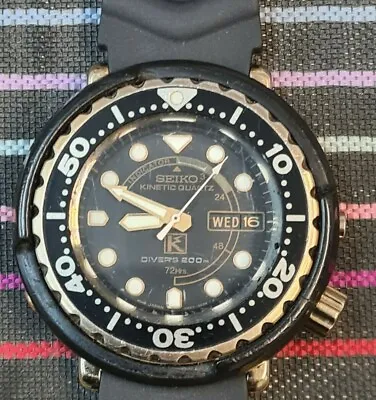 $570 • Buy Seiko Golden Tuna Diver's-200m- Kinetic-Quartz - 5M23-6A19 Vintage Watch-1980's