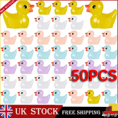 50PC NEW Mini Rubber Ducks Miniature Resin Ducks Yellow Tiny Duckies NICE Gifts • £8.99