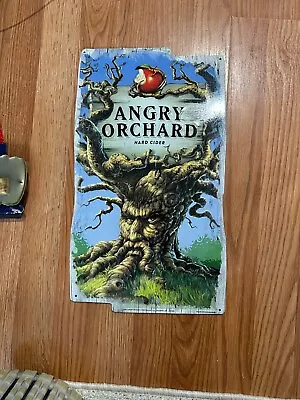 Angry Orchard Hard Apple Cider Tin Metal Beer Advertising Bar Tavern Sign • $16