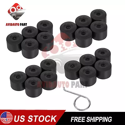 20Pcs Wheel Lug Nut Bolt Cover Caps Black Fit For VW Golf Jetta Beetle Skoda • $3.29