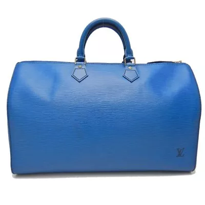 LOUIS VUITTON Epi Leather Boston Bag Keepall 45 M42945 Toledo Blue/251611 • $460