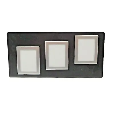 3 Magnetic Brushed Silver Photo Frames With Metal Helena Stand Refrigerator Desk • $12.50