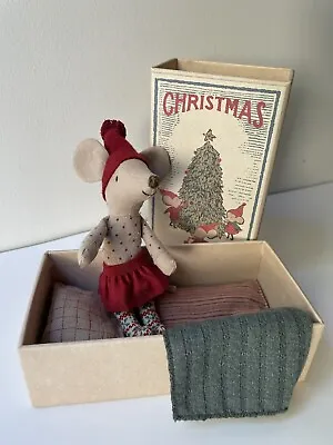 MAILEG Mice Big Sister Christmas Mouse In Box-Retired 2021 NEW • $75