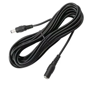 1.35mm X 3.5mm Jack Male To Female 5 Meter 5~24 Volt DC Power Extension Cable • £3.99