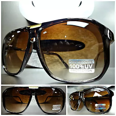 Men's Women CLASSIC RETRO 80's VINTAGE RETRO Style SUNGLASSES SHADES Honey Lens • $13.99