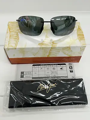 Polarized Sunglasses Maui Jim 'Akau MJ442-05CM 62 13 136 Black Neutral Grey Lens • $137.45