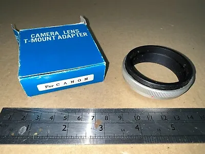 Vintage Camera Lens T-Mount Adapter For Canon In Orig Box - Unused? • £4.99
