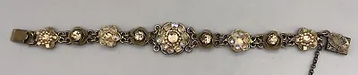 Michal Negrin Brown Floral Bracelet 7.5” - Swarovski  • $69.95