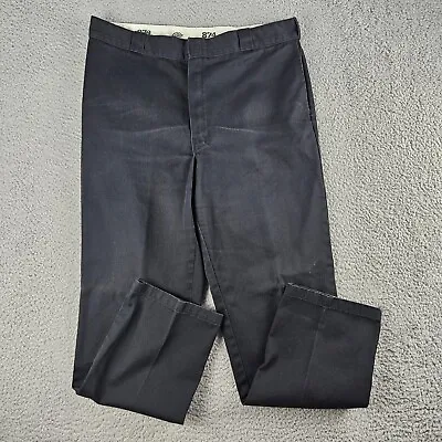 Dickies 874 Work Pants Mens Size 40x34 Black Original Fit Straight Leg Chino • $9.74