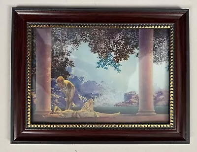 Vintage  DAYBREAK  Maxfield Parrish~Framed Canvas Mini-Print: 6.5  X 8.5 ~MINT • $19.95