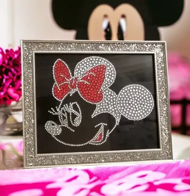 Bling Jewelled Framed Minnie Mouse   Framed Picture New • £16.99