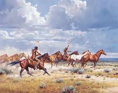  Running With The Elk-Dogs  Martin Grelle Grande Edition Fine Art Giclee Canvas • $2750