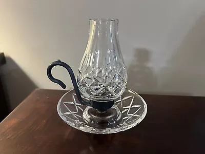 Waterford Crystal “Lismore” Candle Hurricane Lamp • $55