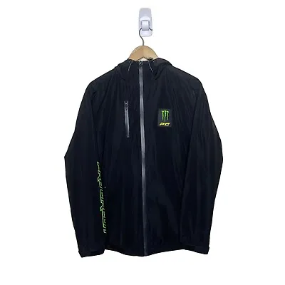 Pro Circuit Monster Energy Motocross Black Rain Jacket Mens Small • $69.46