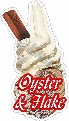 Oyster & Flake Ice Cream Sticker Decal Cut • £2.99