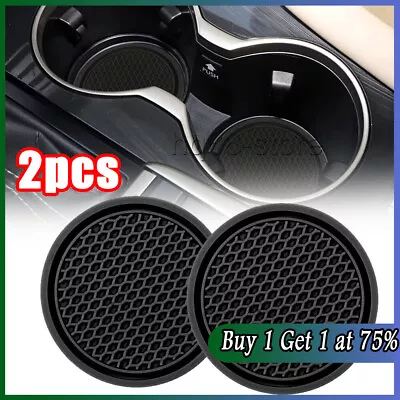 2x Car Cup Holder Anti Slip Insert Coasters Pads Mats Interior Accessories Black • £2.98