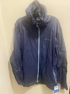 Columbia~Mens Loop Trail Windbreaker Jacket New Large Full Zip Hood Pockets • $25