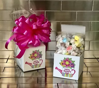 Mother’s Day Gift Basket-Box With Salt Water Taffy Candy Wrapped With Pink Bow • $8.75