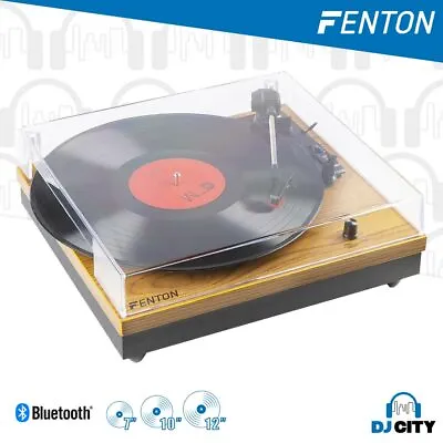 Fenton RP112L Record Player With BT And Built-In Speakers (Light Wood) • $129