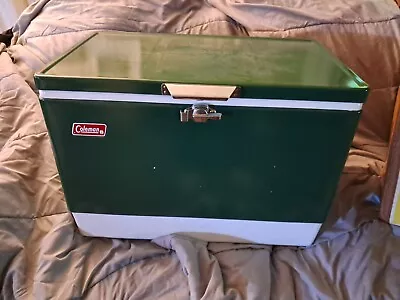 Coleman Green 13 1/2 Gallon Snow-Lite Coolers /w Original Box Vintage • $90