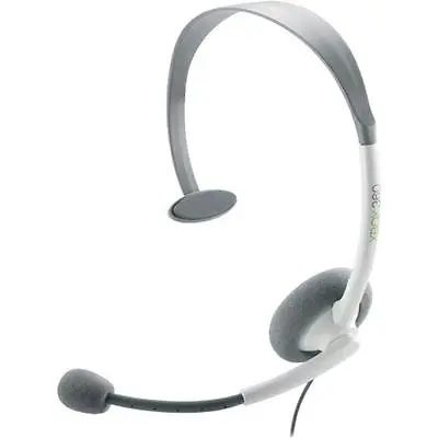 Official Microsoft Xbox 360 Headset Headphones Mic In-line Mute White UK Seller • £5.99