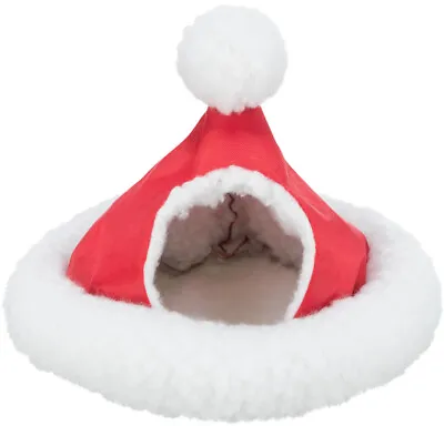 Trixie Christmas Cuddly Snata Hat Cave For Small Animals 3 Sizes Avilable • £7.99