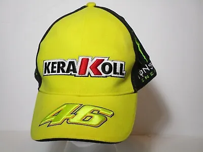 VR/46 Official Racing Apparel Cap MONSTER ENERGY KERAKOLL Embroidery Yellow Hat  • $79.99