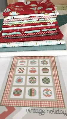 Rare OOP Vintage Holiday By Bonnie And Camille For Moda Quilt Kit 54” X 68” • $116