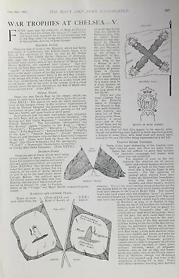 1903 Print War Trophies At Chelsea Arabian Flags Maltese King Of Kandy Ceylon • $102.17