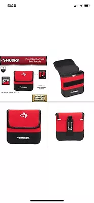 7 In. Clip On Tool Belt Pouch | In With Flaps Husky Combo Protective Storage • $14.99