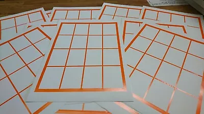 240 Self Adhesive Labels - Jam Jar Labels / Pricing Labels 42x57mm  White/orange • £3.99