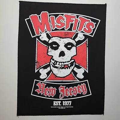 . MISFITS New Jersey Est. 1977 Official BACK Patch BIG Printed Band Logo • $20.94