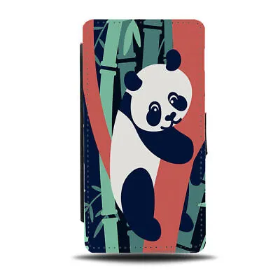 Sad Panda Drawing Flip Wallet Case Pandas Climbing Upset Sadness Crying M095 • £19.99