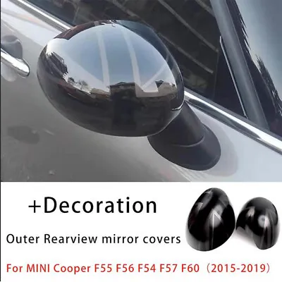 Night Jack Side Mirror Cover Cap W/O Light For MINI Cooper F54 F55 F56 F60 14-19 • $45.70